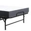 Lit simple pliant avec matelas confortable en mousse viscoélastique gélifiée - Portable supplémentaire pour les invités, structure en métal, petits espaces pliables et souples de 75 po x 38 po 38 po, fabrication