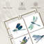 Libellules bleues, reproduction sur toile-1698123327