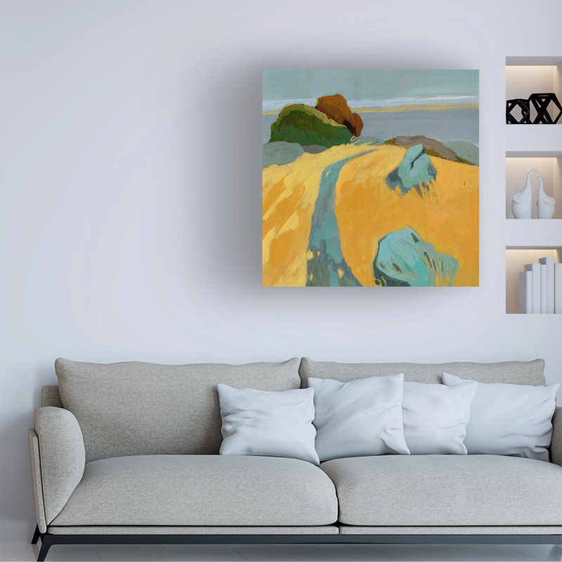 Art mural sur toile tendue - «California Hike» de Toby Gordon pour décoration de salon, de chambre à coucher ou de bureau - 18 x 18