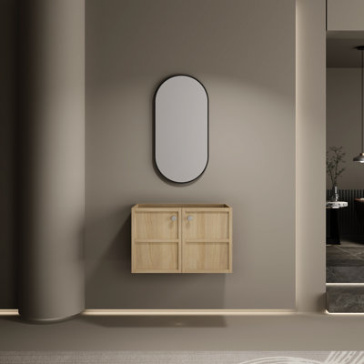 30" Bathroom Vanity, Plywood With Oak Veneer, Ample Storage Cabinet, Plywood, Spacious Area
