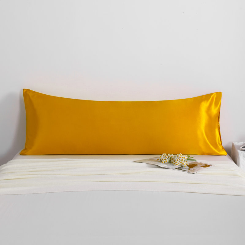 1 PC Body Pillowcase, Satin Luxurious Pillowcases with Envelope Closure - NTBAY, Sallow