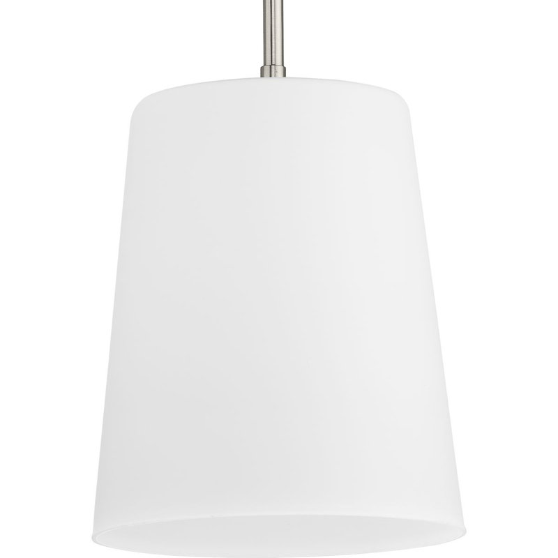 Luminaire suspendu cylindrique à 1 lumière Rozenn, Nickel brossé, H 14,37 po x l 9 po x P 9 po