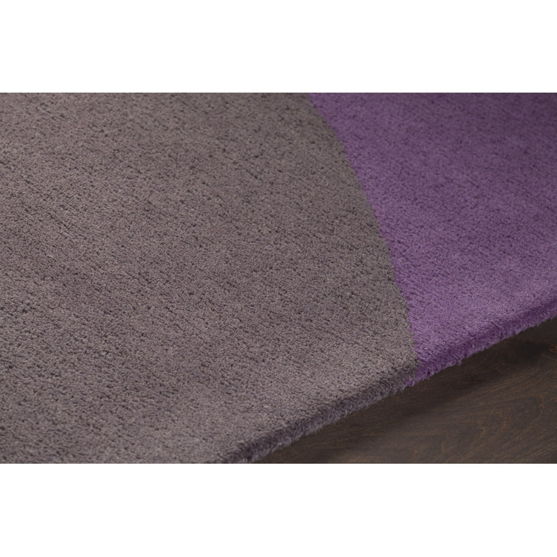 Handmade Gray Abstract Wool Tufted 5' x 7' Rug