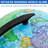 13" Tabletop World Globe Desk Decoration, 360° Horizontal Rotation with Clear Text Markings