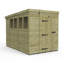 Total Sheds 6ft x 10ft Pent Garden Shed - Single Door - With Windows - Pressure Treated Timber - UK Manufactured