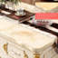 Buffet de table en bois fritté blanc