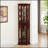 Corner Curio Cabinet with Lights, Adjustable Tempered Glass Shelves, Mirrored Back for Elegant Display and Storage-1147629564