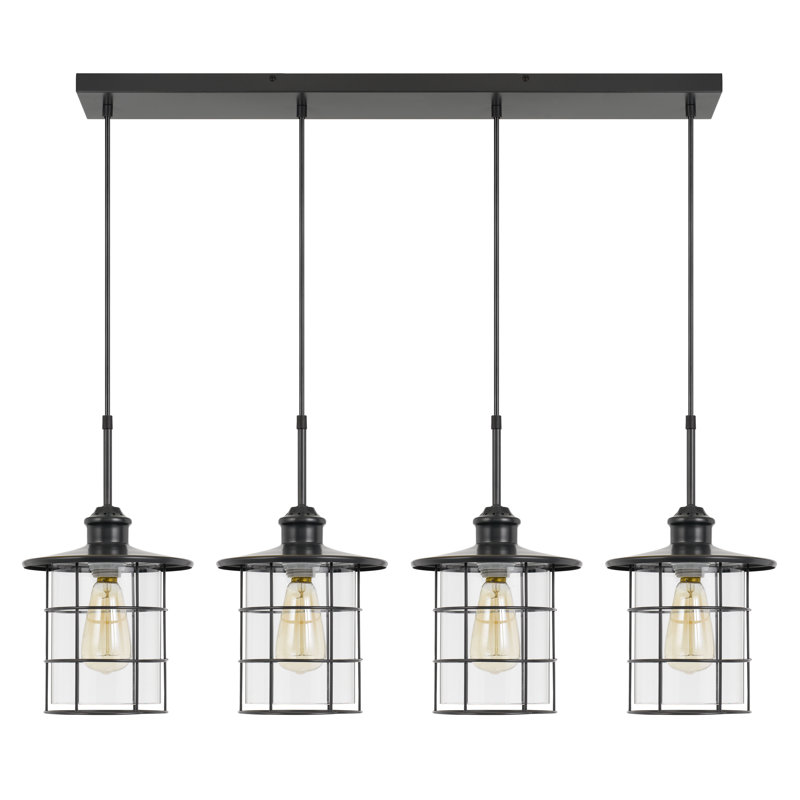 Luminaire suspendu pour îlot de cuisine 4 lumières Hampson