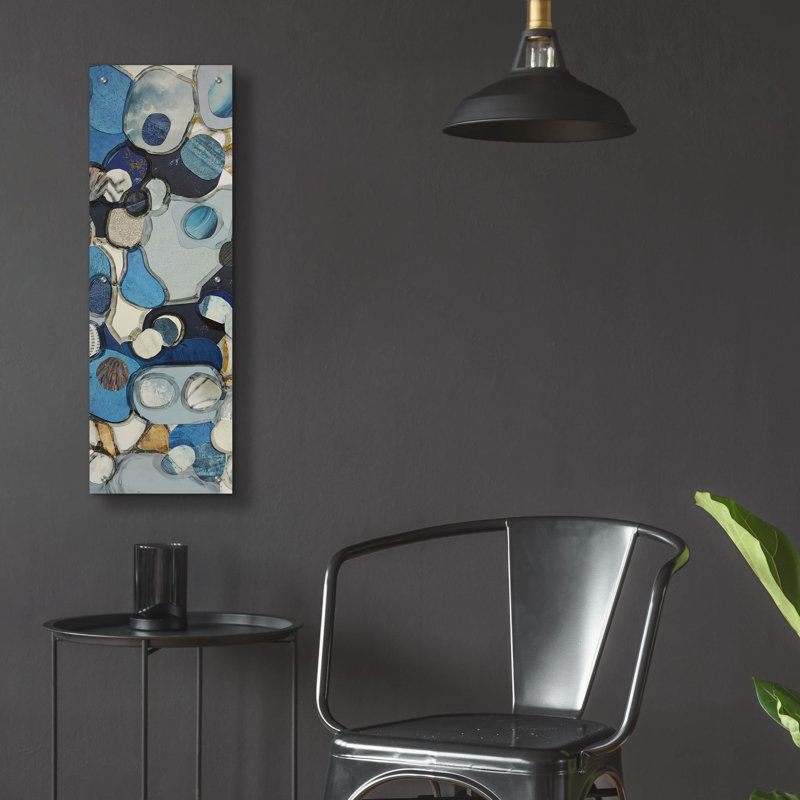  «Newport Harbor 1» par Coco Good, art mural en verre acrylique, 12 po x 36 po