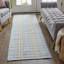 Tapis bleu / jaune à carreaux Atira-2097043343