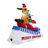 6FT Lighted Inflatable Skiing Santa, Snowman And Dog