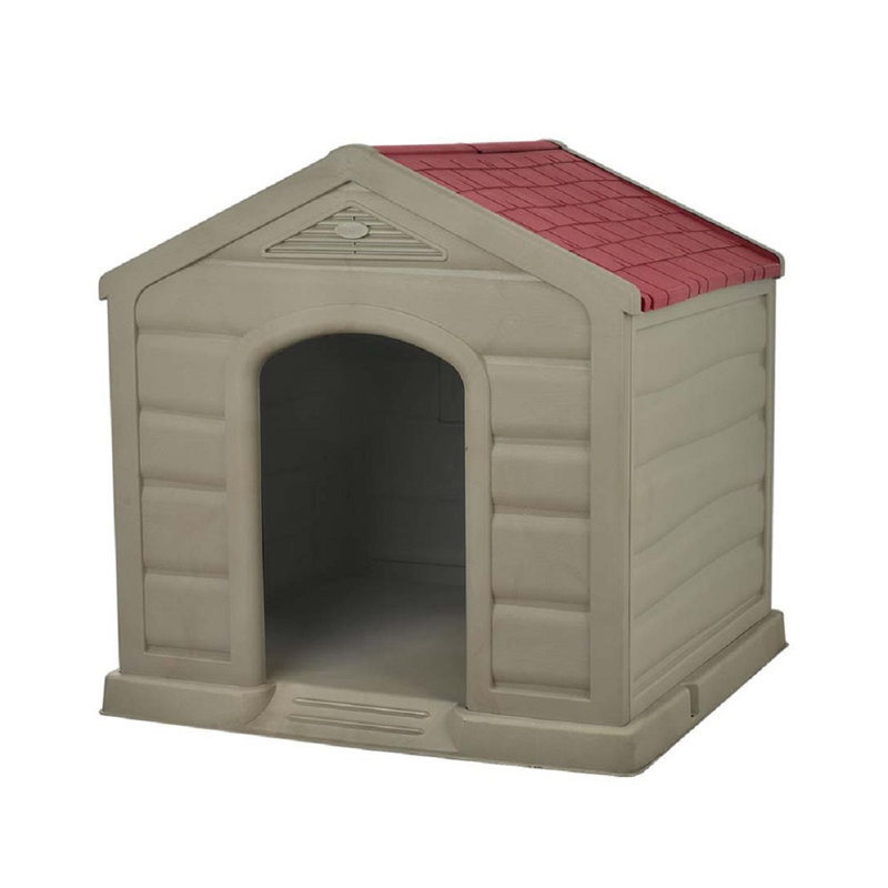 Niche pour chien en plastique taupe Ellinore, H 35 po x l 36,2 po x P 35,4 po