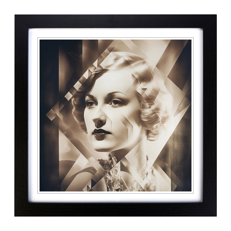 Single Picture Frame Print on Wood, Black