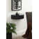 Kristie Half-circle Mango Floating Shelf with Drawer