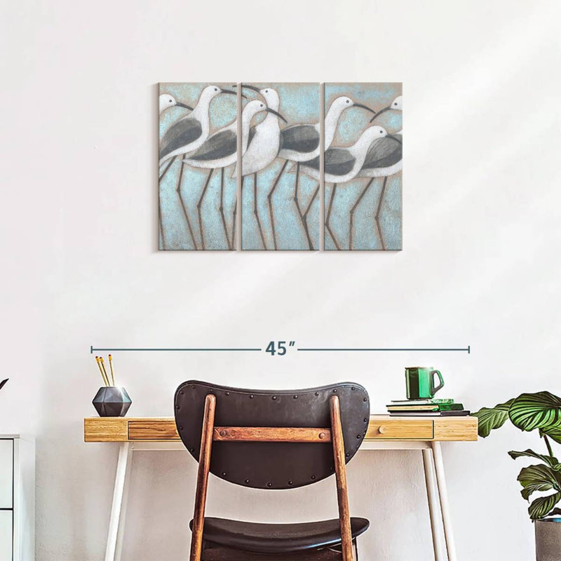 «Coastal Parade», 3 pièces, H 20 po x l 33 po x P 1,25 po