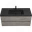 Meuble-lavabo flottant 48 po avec lavabo, meuble-lavabo mural moderne avec lavabo à quartz noir et tiroirs à fermeture en douceur 48 po-867271429