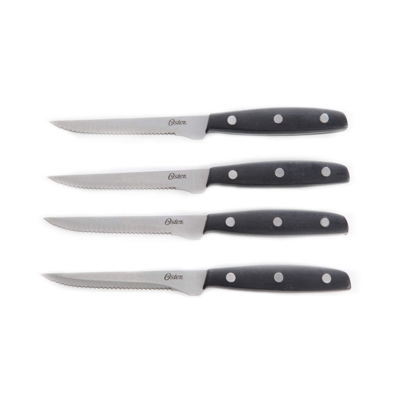 Oster Riggins 14 Piece Cutlery Set with Black Wood Block