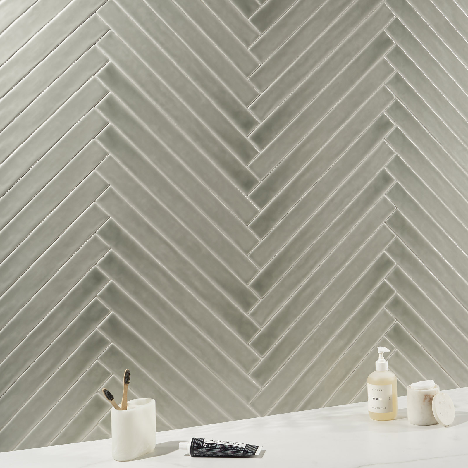 Capetown 2" x 20" Ceramic Subway Wall Tile, Green