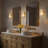 1-light Gold Metal Textured Glass Wall Sconce Set