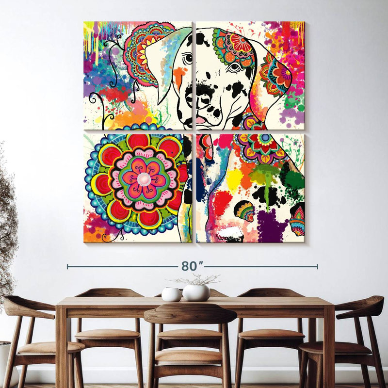 Brampt Mandala Dalmatian, 74" H x 74" W