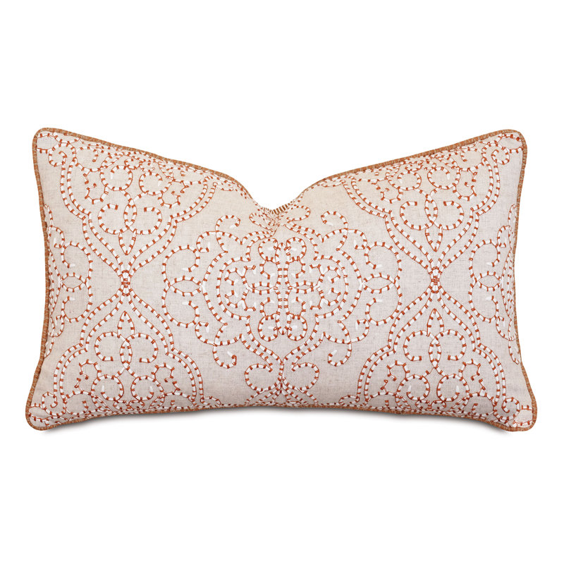 Marguerite Embroidered Throw Pillow