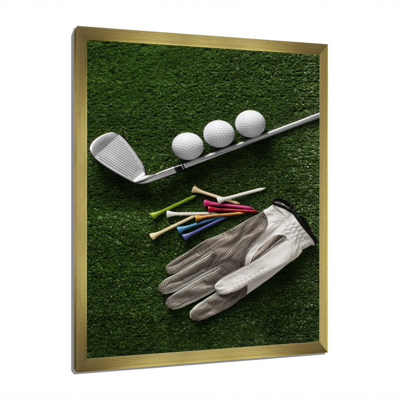 «Golf Set Swing Excellence III», reproduction sur toile, H 32 po x l 16 po x P 1 po, Encadrement doré