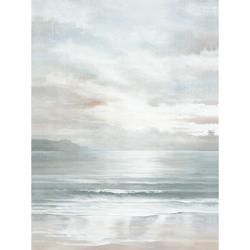 «Grey Sky Morning Coast», reproduction d'art sur toile tendue, H 48 po x l 36 po