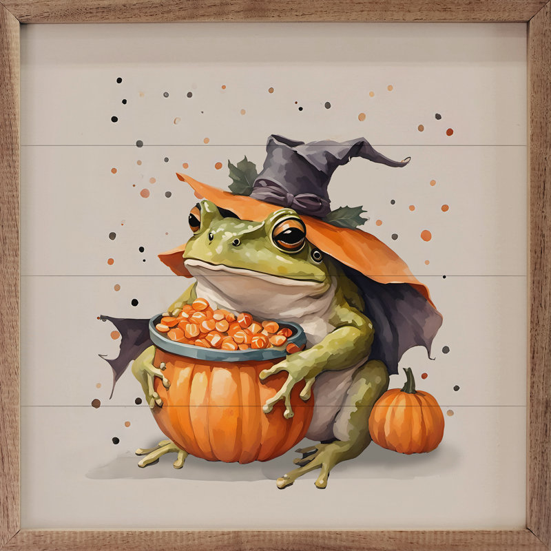 Crapaud ou bonbon - Reproduction d'un cadre photo sur bois, H 24 po x l 24 po