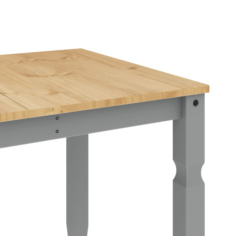 Anesia Solid Wood Dining Table, 80cm W x 160cm L, Grey