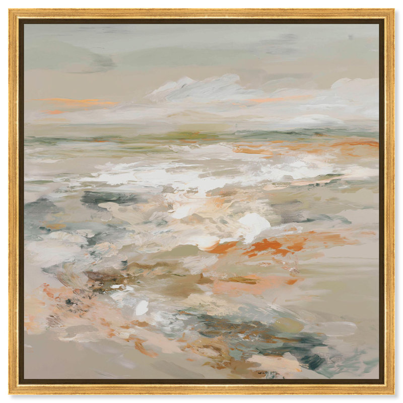 Impression sur toile « Pale Firmament I » par Art Remedy, H 20 po x l 20 po, Cadre blanc