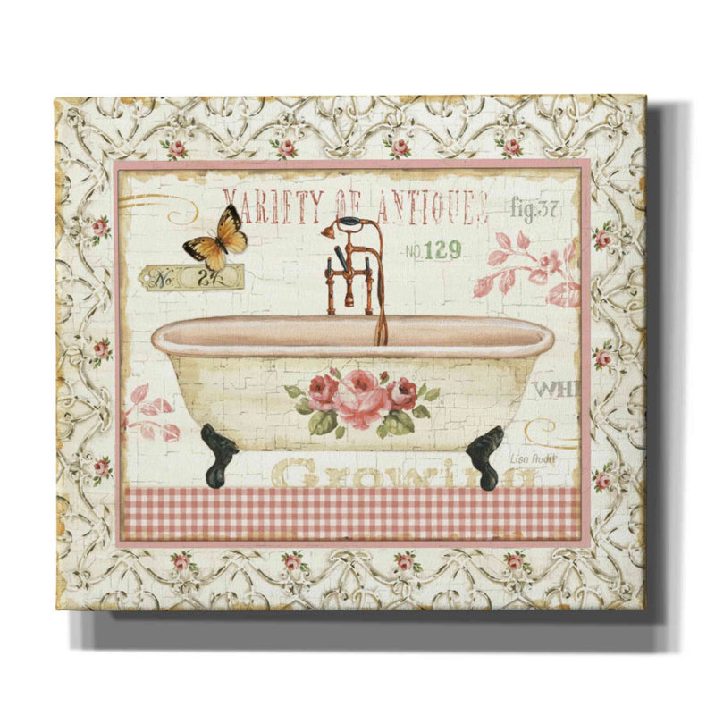 «Rose Garden III» par Lisa Audit, art mural sur toile, H 26 po x l 30 po x P 1,5 po
