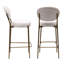 29'' Upholstered Bar Stools Velvet Counter Stool With Backrest & Footrest Set Of 2 Round Dining Chairs For Kitchen-1004170171