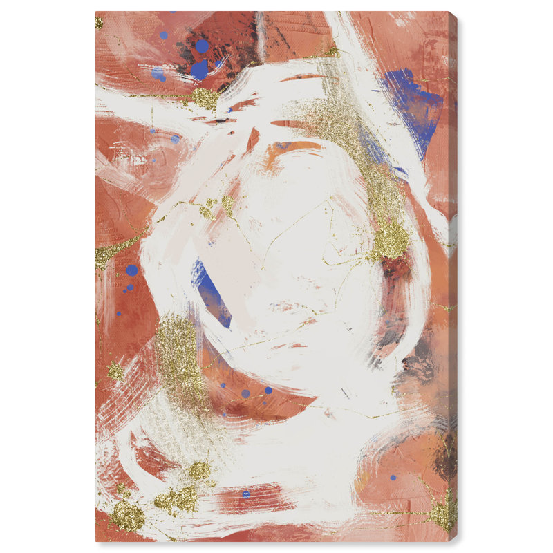 Autour du coucher de soleil, art abstrait Boho par Art Remedy, H 15 po x l 10 po, Toile tendue