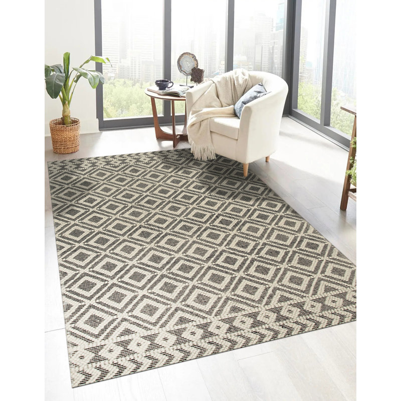 Tapis contemporain en laine Maya, Rectangulaire 8 pi x 10 pi