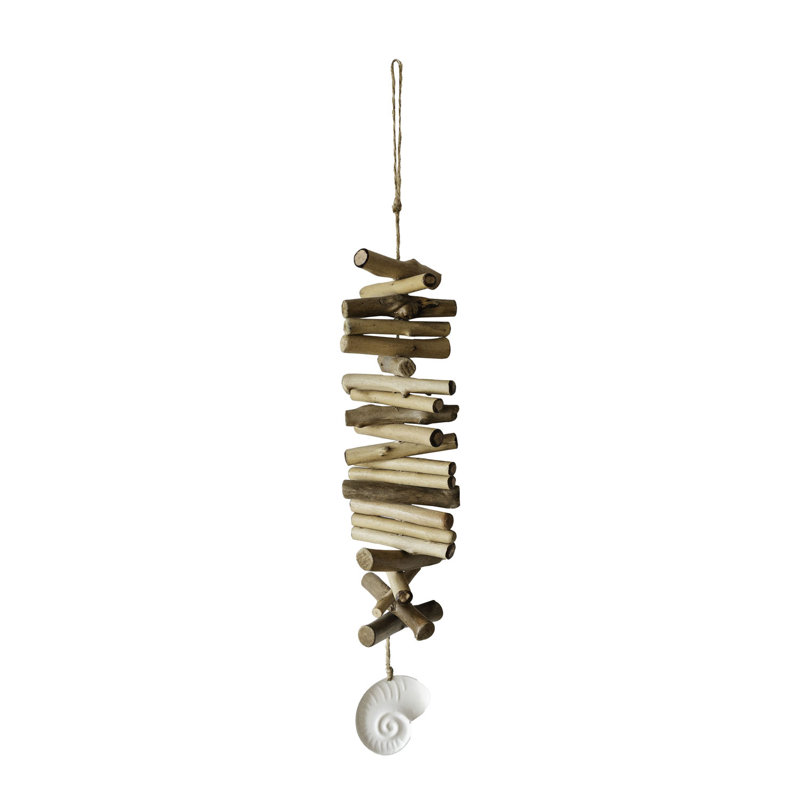Bois naturel, métal et corde Foreside Home & Garden Seashell Driftwood