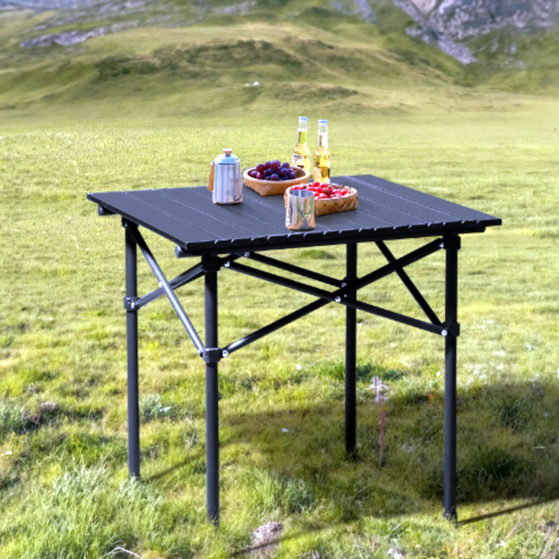 Table roulante noire en acier au carbone