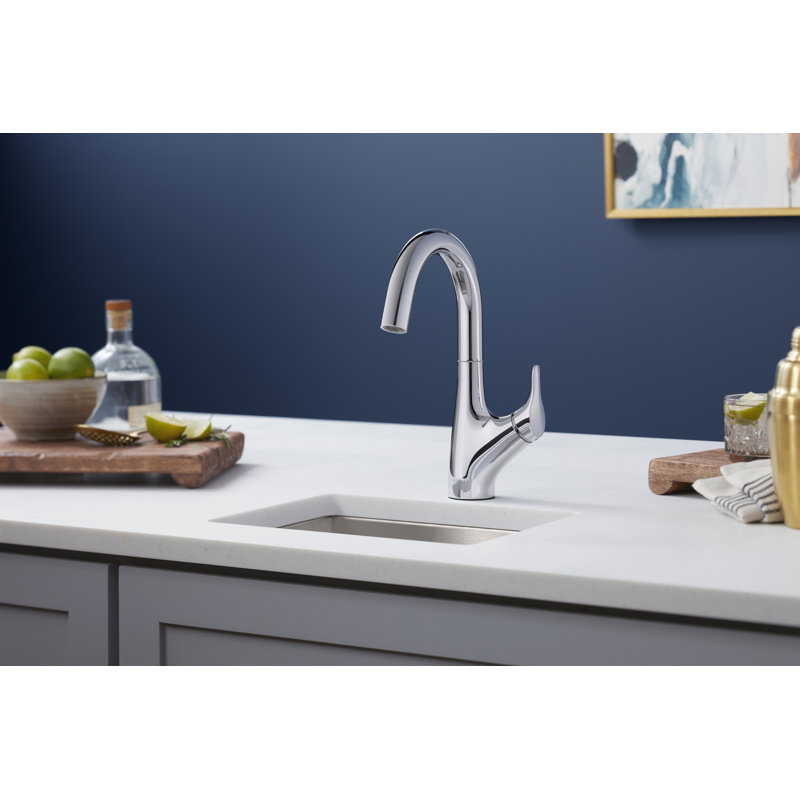 Rival Single-Handle Bar Sink Faucet, Polished Chrome