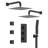 Wall‑Mounted Dual 12" Thermostatic Rain Shower System with Handheld Shower and Body Jets-93931726