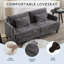 Mid Century Modern chenille Fabric Loveseat Sofa-1164422392