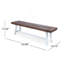 Bancs d'extérieur Carlisle, brun foncé sablé + blanc (ensemble de 2)-891504400