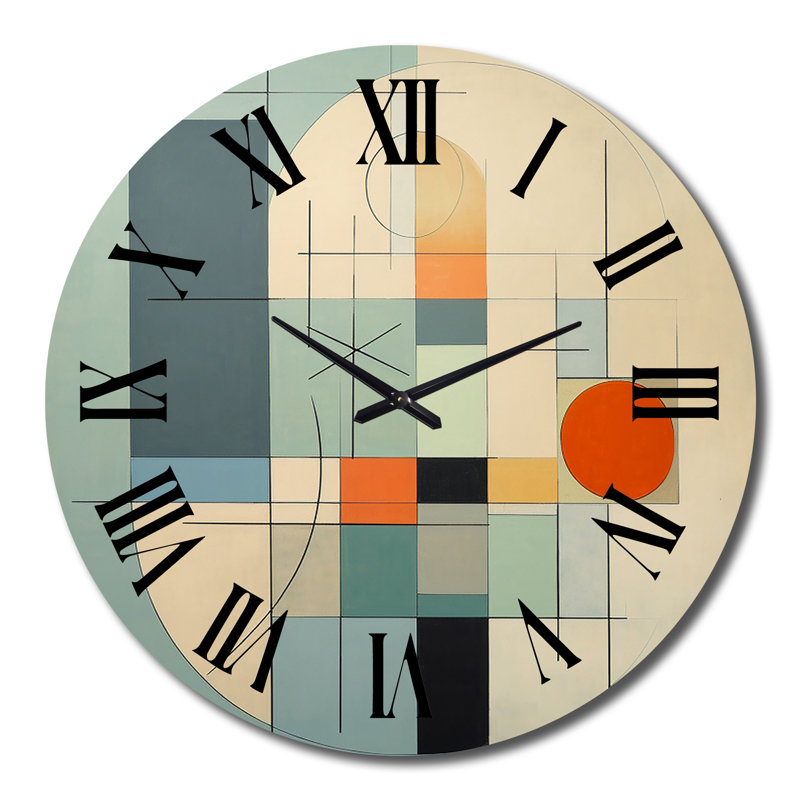 Horloge murale Serendipity Mid-Century Geometrics II, Très grand