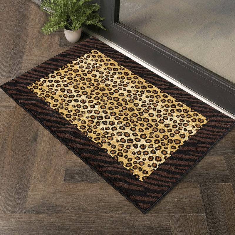 Tribes Multi Animal Print Area Rug, Rectangle 2' x 3'