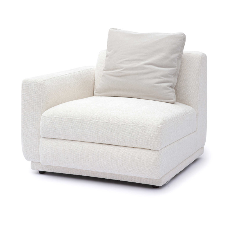 Frome Cream Chenille Modular LAF Corner Chair