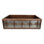 33" Hammered Copper Apron Front Single Basin Kitchen Sink w/ Fleur De Lis Design and Nickel Background