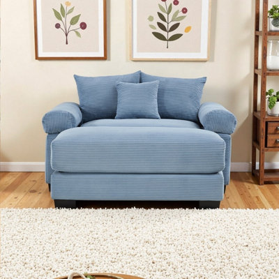 Canapé modulaire surdimensionné 54,3 po Cloud avec repose-pieds et coussins décoratifs Cloud