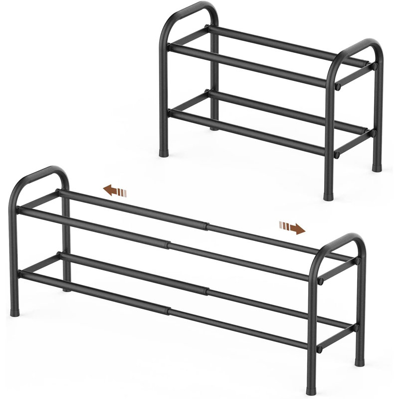Support à chaussures pour 8 paires, Noir, noir, noir, noir