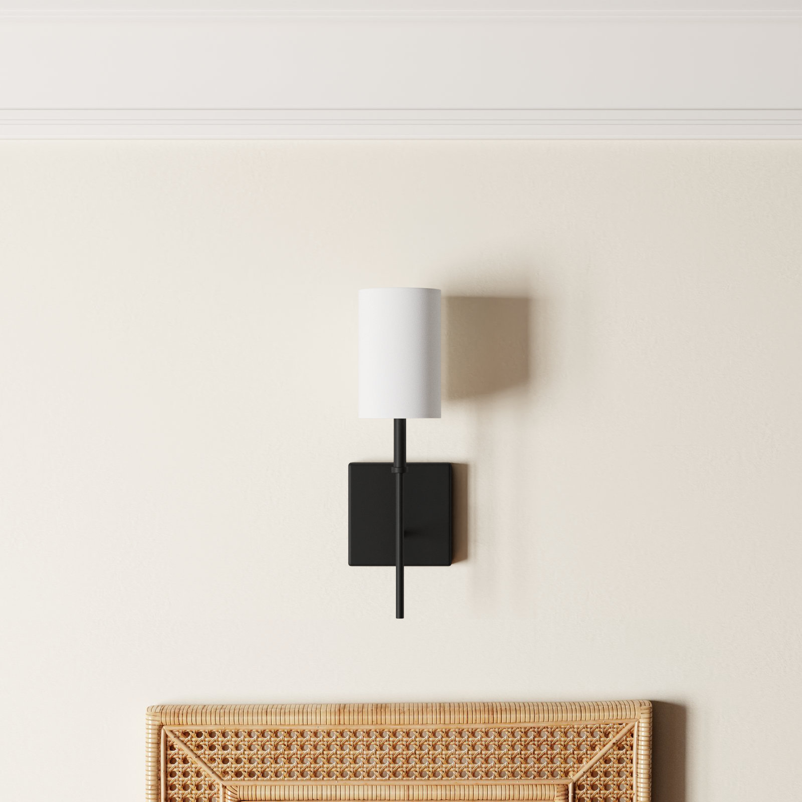 Rowley Single Light Dimmable Bath Sconce, Midnight Black