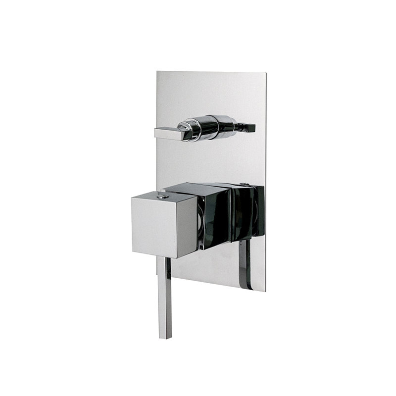 Square Pressure Balance 2 Ways (Shower Head and Handshower) in Chrome