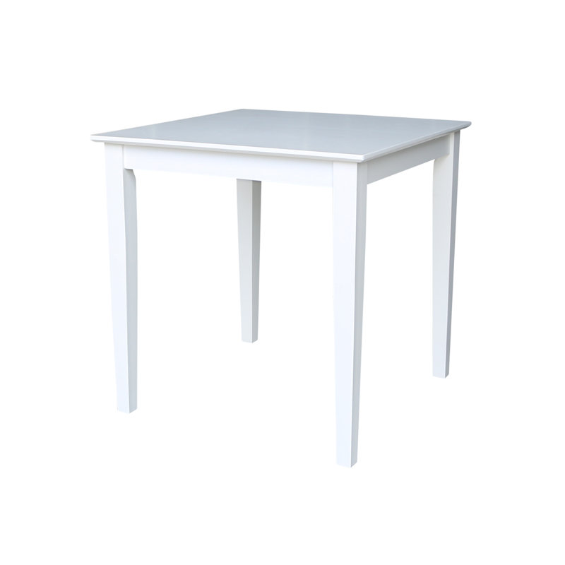 Calumet Heimann Solid Wood Dining Table, 30" H x 30" L x 30" W, White
