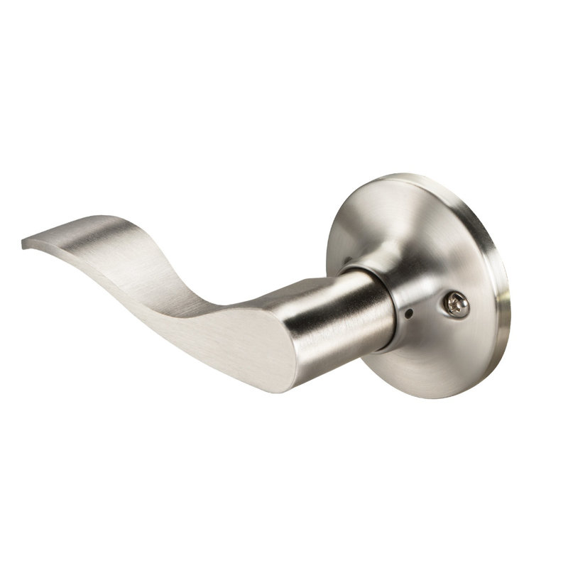 Single Dummy Lock with Keowee Lever, Satin Nickel, Left
